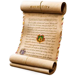 Hogwarts Acceptance Letter Scroll Png Pqw PNG Image