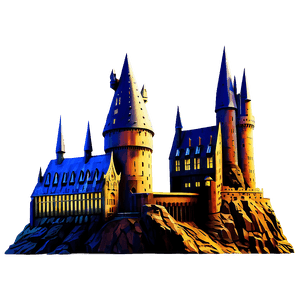 Hogwarts Castle Silhouette PNG ged59 PNG image with transparent background