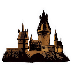 Hogwarts Castle Silhouette PNG vdk PNG image with transparent background