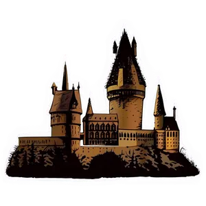 Hogwarts Castle Silhouette Png Vdk PNG Image