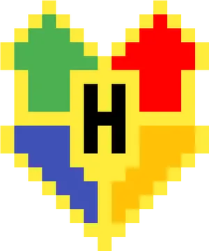 Hogwarts Crest Pixel Art PNG Image