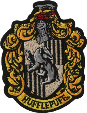 Hogwarts_ Hufflepuff_ Crest_ Embroidery PNG Image