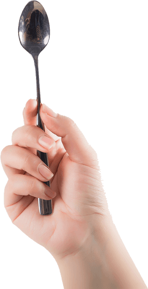 Graphic Download Fork Transparent Hand Holding - Hand Holding Spoon Png, Png Download PNG image with transparent background
