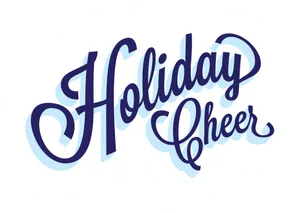 Holiday Cheer Calligraphy PNG Image