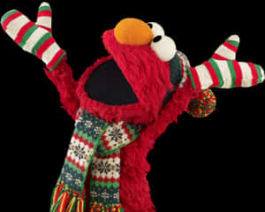 Holiday Elmo Celebration PNG image with transparent background