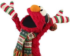 Holiday Elmo Celebration PNG Image