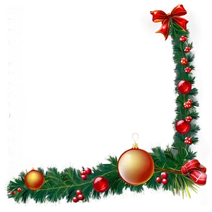 Holiday Garland Border Png Mqt73 PNG Image