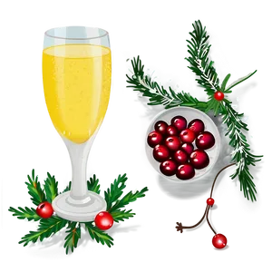 Holiday Mimosa With Cranberry Png Qqx PNG Image