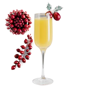 Holiday Mimosa With Cranberry Png Wwt PNG Image