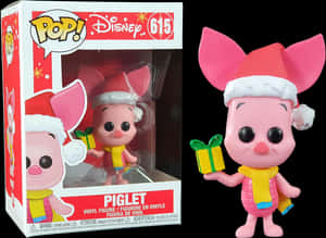 Holiday Piglet Funko Pop Figure PNG image with transparent background