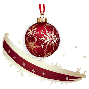 Holiday Red Ornament PNG 3 PNG