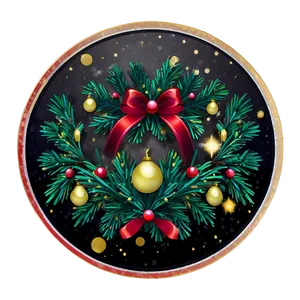 Holiday Theme Circle Sticker Png Ekd PNG Image