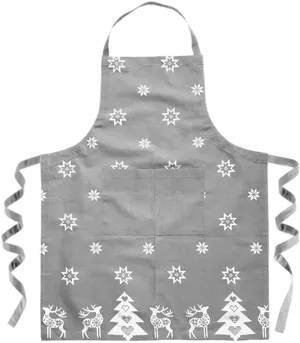 Holiday Theme Grey Apron PNG Image