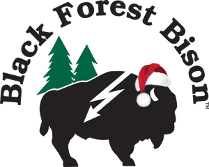 Holiday Themed Bison Logo PNG Image