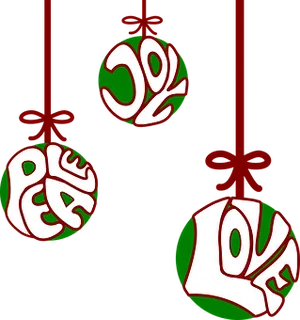 Holiday Wishes Ornament Balls PNG Image