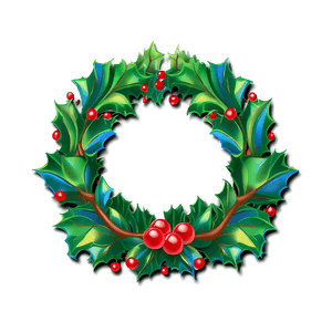 Holly Berry Wreath PNG ftm36 PNG