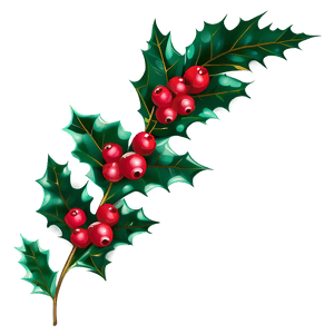 Holly Sprig PNG fqc3 PNG