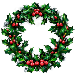 Holly Wreath PNG 05252024 PNG