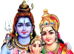 Holy_ Triad_of_ Hindu_ Deities PNG Image