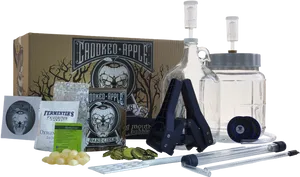 Home Cider Brewing Kit Setup PNG Image