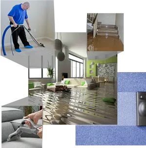 Home Flood Damage Recovery PNG Image