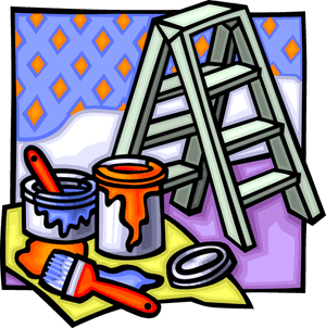Home Renovation Painting Supplies PNG image with transparent background