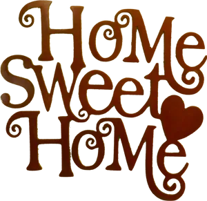Home Sweet Home Chocolate Design PNG Image