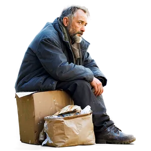 Homeless Man A PNG Image