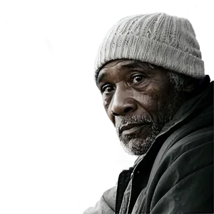 Homeless Man Black And White Png Pvo73 PNG Image