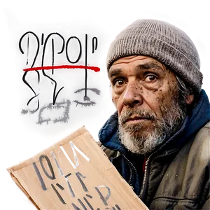 Homeless Man Portrait Png Wjw PNG Image