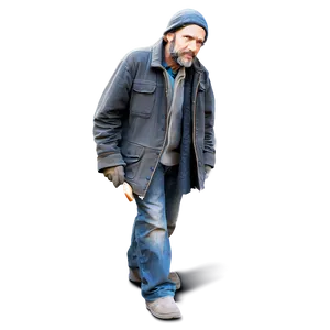 Homeless Man Vector Png Kjn62 PNG Image