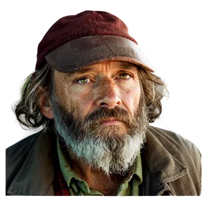 Homeless Man With Beard Png Lpk PNG Image