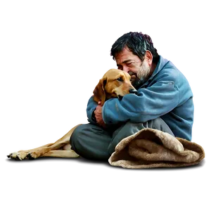 Homeless Man With Dog Png Tdd67 PNG Image