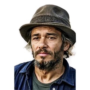 Homeless Man With Hat Png Yia PNG Image