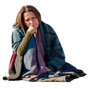 Homeless Woman Portrait Png 06132024 PNG Image