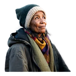 Homeless Woman Portrait Png 06132024 PNG Image