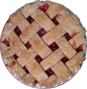 Homemade Lattice Crust Pie PNG Image