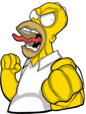 Homer Simpson Bart Simpson Anger - Mad Homer Simpson Png, Transparent Png PNG image with transparent background