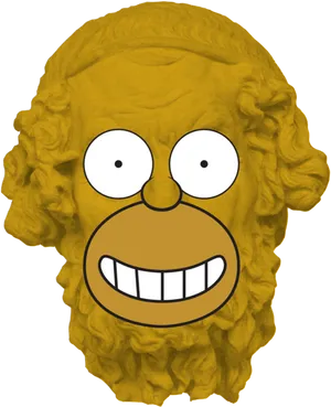 Homer Simpson Classic Portrait PNG Image