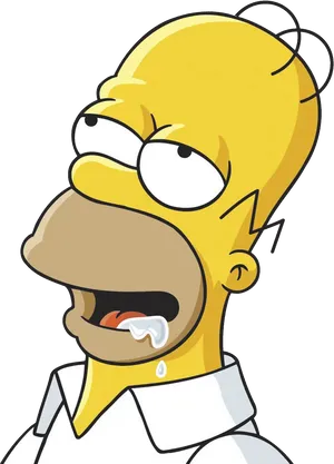 Homer Simpson Drooling PNG Image