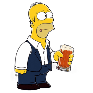 Homer Simpson Duff Beer PNG 96 PNG image with transparent background