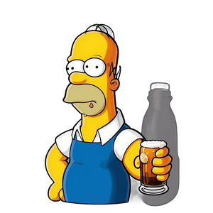 Homer Simpson Duff Beer PNG sqd95 PNG image with transparent background