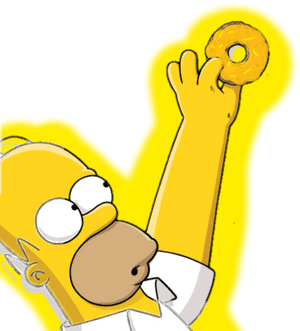 Homer Simpson Grabbing Donut, HD Png Download PNG image with transparent background
