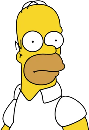 Homer Simpson Portrait PNG Image