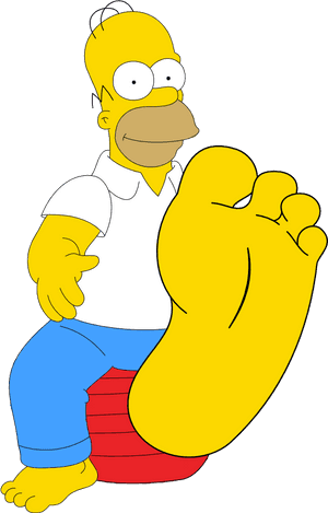 Homer Simpson Shows His Foot By Skippy1989-da3rg0v - Simpsons Homer Feet, HD Png Download PNG image with transparent background