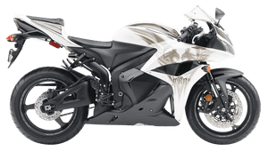 Honda C B R Sportbike White Design PNG image with transparent background