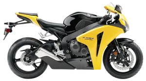 Honda C B R1000 R R Yellowand Black Sportbike PNG Image