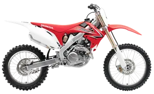 Honda Motocross Bike Isolated PNG Image