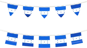 Honduras Flag Bunting Decoration PNG Image