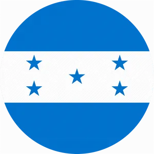 Honduras Flag Circle Design PNG Image